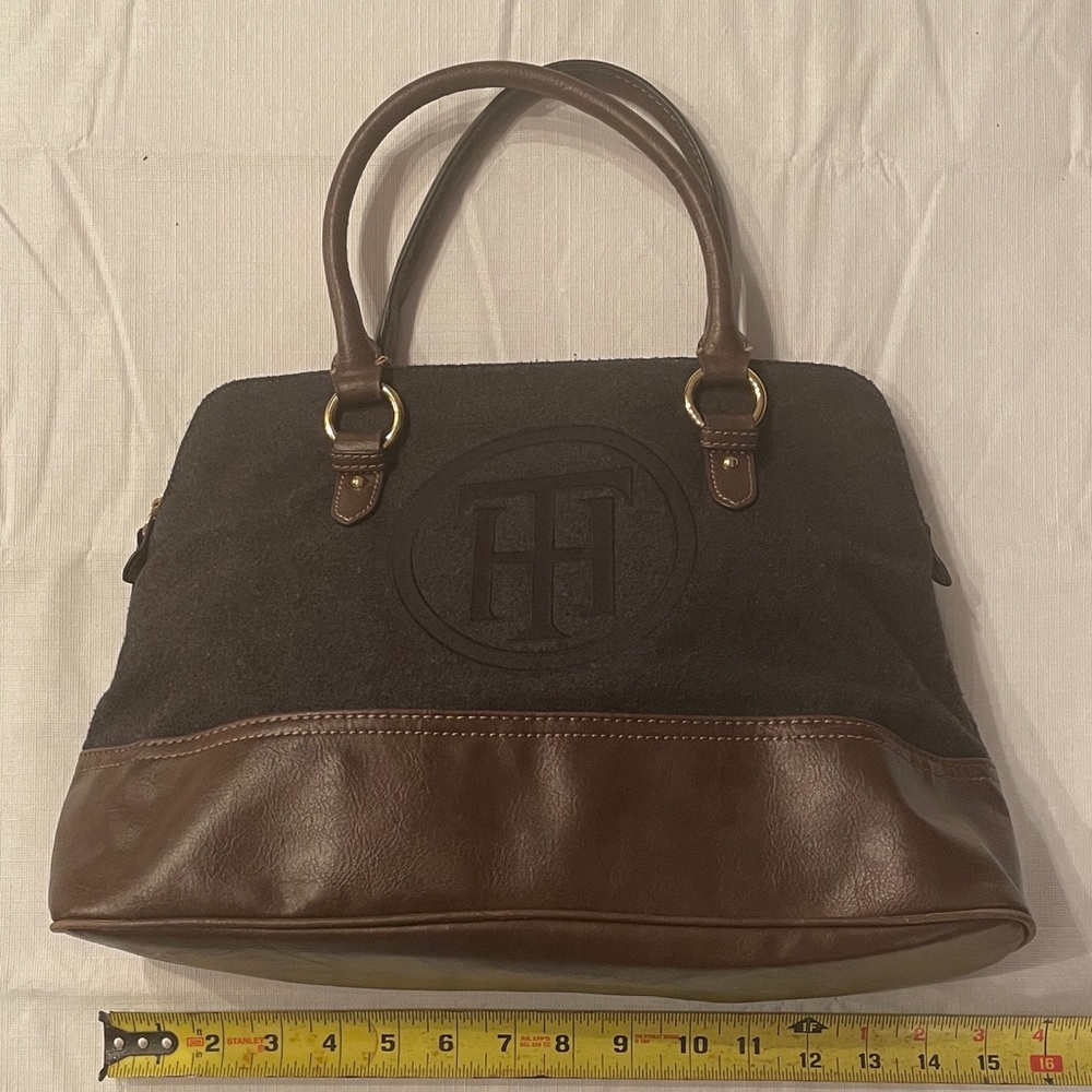 Tommy Hilfiger Brown Leather Handbag with Red Tag